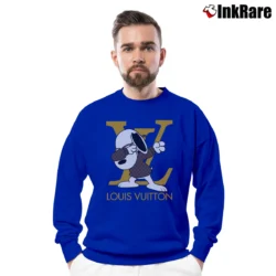 Men’s Snoopy Louis Vuitton Crewneck Sweatshirt in royal blue | Cozy Fabric, Clean Style