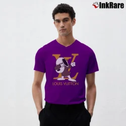 Men’s Snoopy Louis Vuitton V-Neck Tee in purple | Sharp, Breathable, Everyday Staple