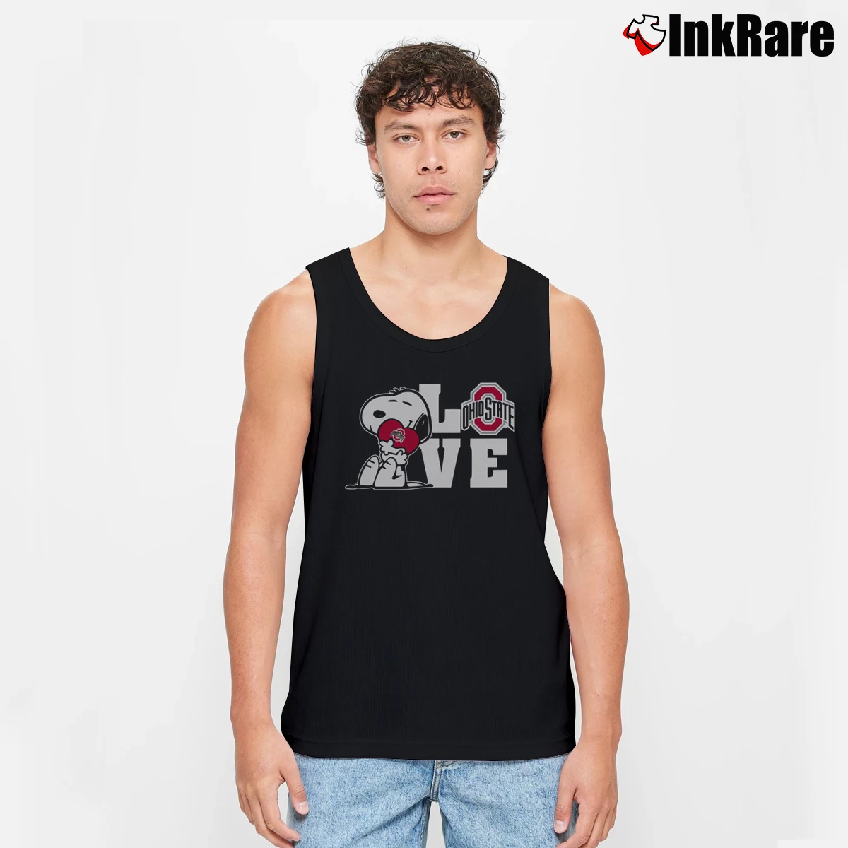 Snoopy Love Ohio State Buckeyes Men’s Performance Tank in black – Lightweight Comfort Men’s Snoopy Love Ohio State Buckeyes Tank Top in black | Breathable, Active-Friendly Design