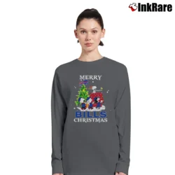 Women’s Snoopy Merry Buffalo Bills Long-Sleeve Top in charcoal | Sleek, Versatile, All-Season
