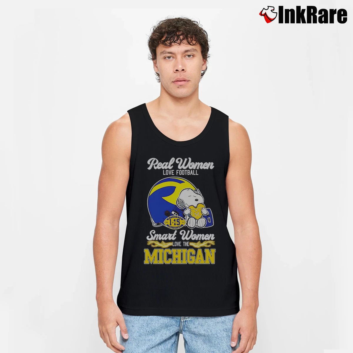 Snoopy Michigan Wolverines Smart Women Love Michigan Football Men’s Performance Tank in black – Lightweight Comfort Men’s Snoopy Michigan Wolverines Smart Women Love Michigan Football Tank Top in black | Breathable, Active-Friendly Design