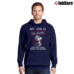 Men’s Snoopy My Top Secret Even I Don't Know What I'm Doing Pullover Hoodie in navy | Cozy, Durable, Modern Fit