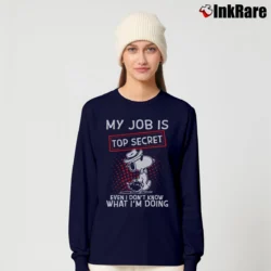 Women’s Snoopy My Top Secret Even I Don't Know What I'm Doing Long-Sleeve Top in navy | Sleek, Versatile, All-Season