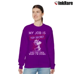 Women’s Snoopy My Top Secret Even I Don't Know What I'm Doing Relaxed Sweatshirt in purple | Soft, Laid-Back Vibe
