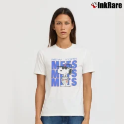Women’s Snoopy New York Mets T-Shirt in white | Soft, Flattering Fit