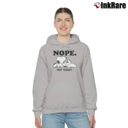 Women’s Snoopy Nope Not Today Funny Cozy Hoodie in sport grey | Warm, Structured, Stylish