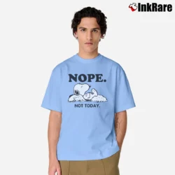 Men’s Snoopy Nope Not Today Funny Classic T-Shirt in light blue | Soft, Breathable Everyday Wear