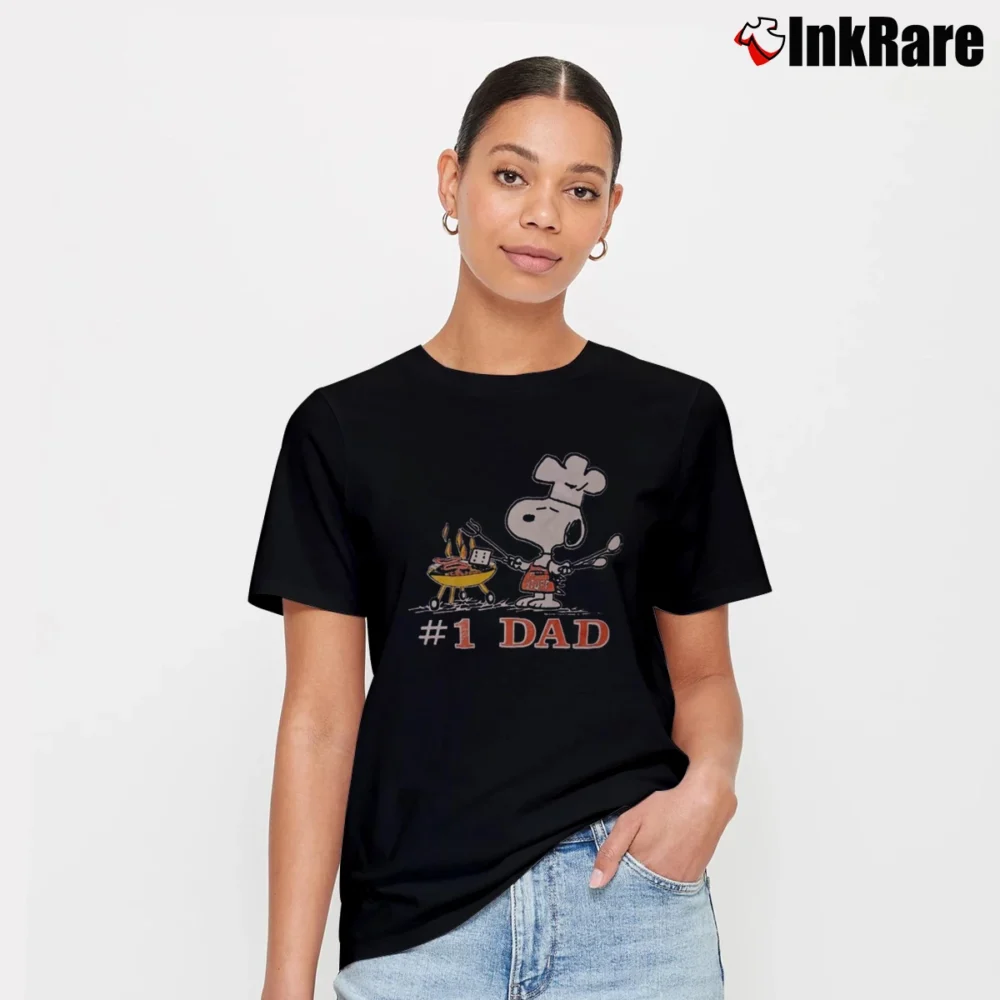 Women’s snoopy number one dad T-Shirt in black | Soft, Flattering Fit