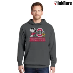 Men’s Snoopy Ohio State Buckeyes Pullover Hoodie in charcoal | Cozy, Durable, Modern Fit