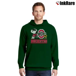 Men’s Snoopy Ohio State Buckeyes Pullover Hoodie in forest green | Cozy, Durable, Modern Fit