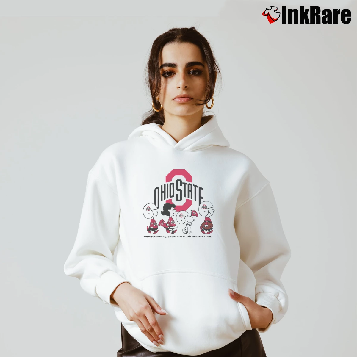 Snoopy Ohio State Buckeyes Women’s Cozy Hoodie in white – Urban Chic Women’s Snoopy Ohio State Buckeyes Cozy Hoodie in white | Warm, Structured, Stylish
