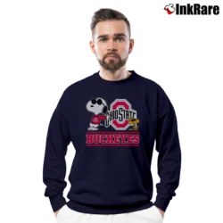 Men’s Snoopy Ohio State Buckeyes Crewneck Sweatshirt in navy | Cozy Fabric, Clean Style