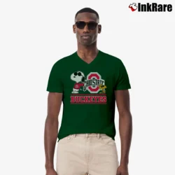Men’s Snoopy Ohio State Buckeyes V-Neck Tee in forest green | Sharp, Breathable, Everyday Staple