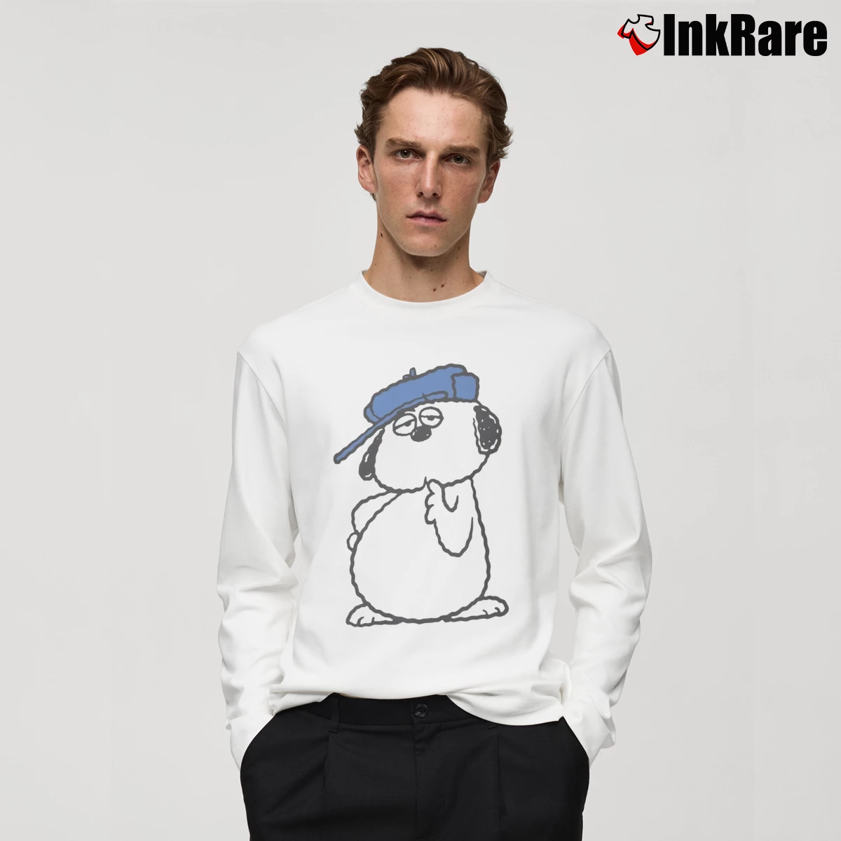 Snoopy Olaf Men’s Long-Sleeve Tee in white – Versatile Layering Men’s Snoopy Olaf Long-Sleeve Shirt in white | Sleek, Lightweight, Year-Round Wear