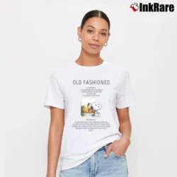 Women’s Snoopy Old Fashioned Ingredients Oz Bourbon Or Rye Whiskey T-Shirt in white | Soft, Flattering Fit