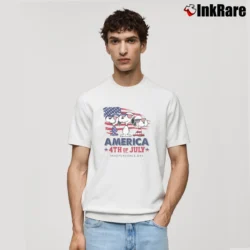 Men’s Snoopy Patriotic America 4th Of July Independent Day Classic T-Shirt in white | Soft, Breathable Everyday Wear