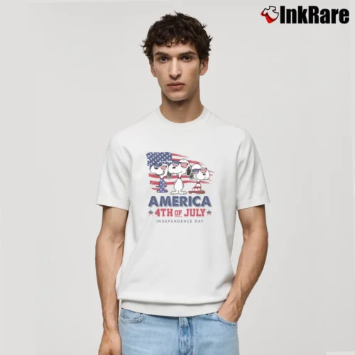 Snoopy Patriotic America 4th Of July Independent Day Men’s Classic Tee in white – Premium Comfort Men’s Snoopy Patriotic America 4th Of July Independent Day Classic T-Shirt in white | Soft, Breathable Everyday Wear