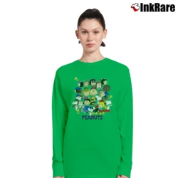 Women’s Snoopy Peanuts Cartoon Long-Sleeve Top in irish green | Sleek, Versatile, All-Season
