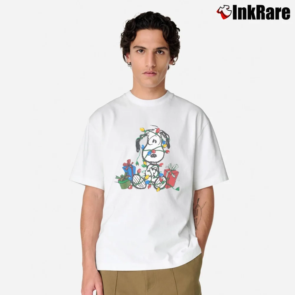 Men’s Snoopy Peanuts Cartoon Classic T-Shirt in white | Soft, Breathable Everyday Wear