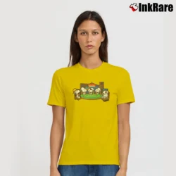 Women’s Snoopy Peanuts Dogs Playing Poker Signature T-Shirt in yellow | Soft, Flattering Fit