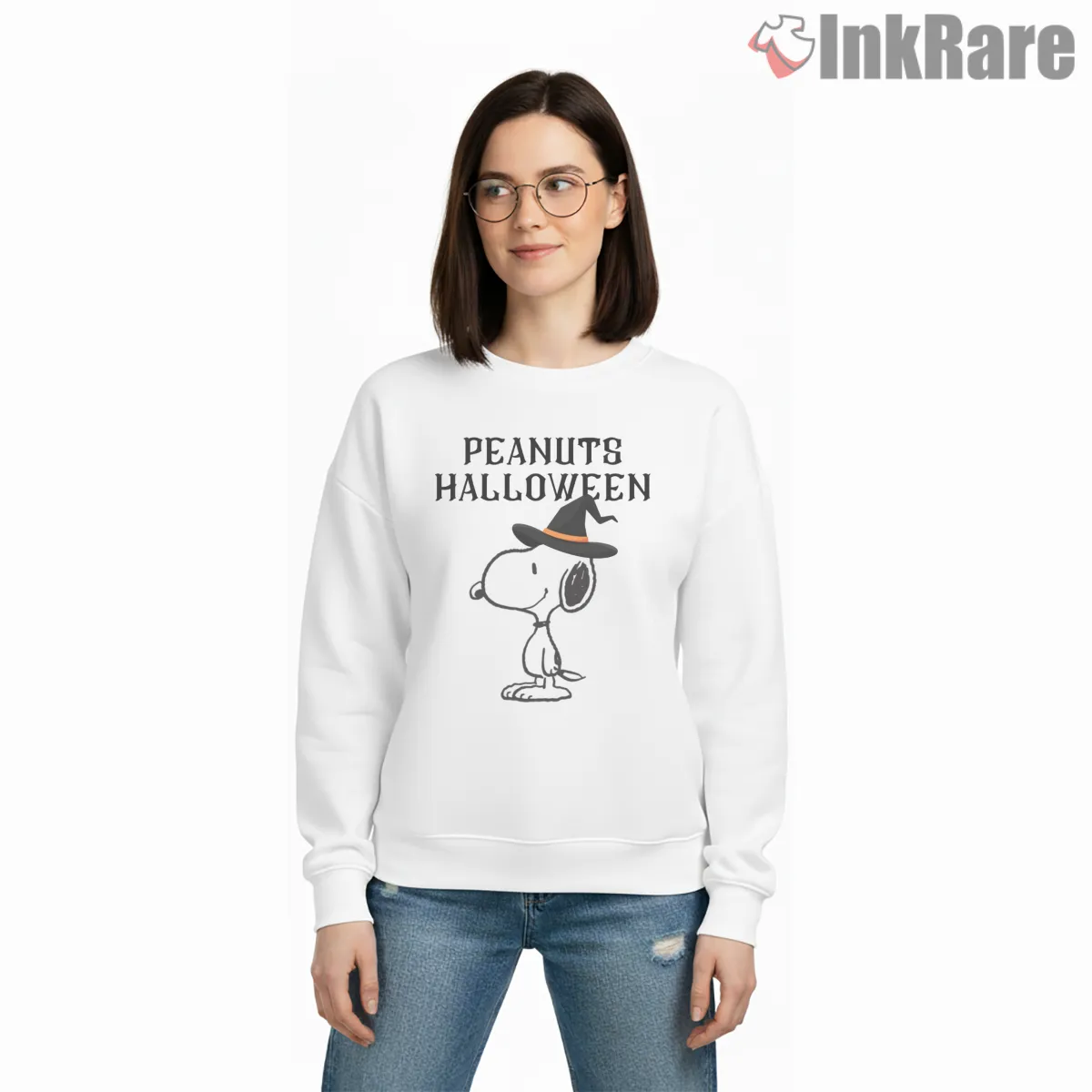 Snoopy Peanuts Halloween Witch Hat Shirt on graphic shirt for women graphic tee