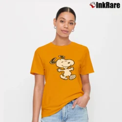 Women’s Snoopy Peanuts Hug Signature T-Shirt in orange | Soft, Flattering Fit