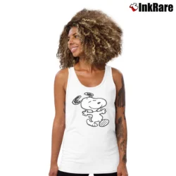 Women’s Snoopy Peanuts Hug Tank Top in white | Lightweight, Movement-Friendly