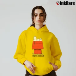 Women’s Snoopy Peanuts Living The Dream Classic Cozy Hoodie in yellow | Warm, Structured, Stylish