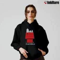 Women’s Snoopy Peanuts Living The Dream Cozy Hoodie in black | Warm, Structured, Stylish