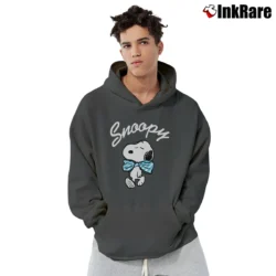 Men’s Snoopy Peanuts Pink Cartoon Pullover Hoodie in charcoal | Cozy, Durable, Modern Fit