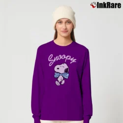 Women’s Snoopy Peanuts Pink Cartoon Long-Sleeve Top in purple | Sleek, Versatile, All-Season