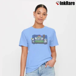 Women’s Snoopy Peanuts Poker Cards Graphic Signature T-Shirt in light blue | Soft, Flattering Fit