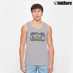 Men’s Snoopy Peanuts Poker Cards Graphic Tank Top in sport grey | Breathable, Active-Friendly Design