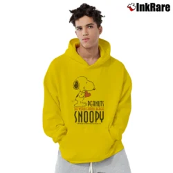 Men’s Snoopy Peanuts The World Famous Beagle Pullover Hoodie in yellow | Cozy, Durable, Modern Fit