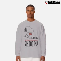 Men’s Snoopy Peanuts The World Famous Beagle Long-Sleeve Shirt in sport grey | Sleek, Lightweight, Year-Round Wear