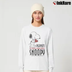 Women’s Snoopy Peanuts The World Famous Beagle Long-Sleeve Top in white | Sleek, Versatile, All-Season