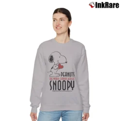 Women’s Snoopy Peanuts The World Famous Beagle Relaxed Sweatshirt in sport grey | Soft, Laid-Back Vibe