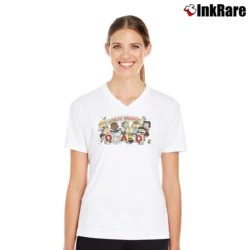 Women’s Snoopy Peanuts World's Greatest Dad V-Neck Tee in white | Chic Neckline, Soft Texture