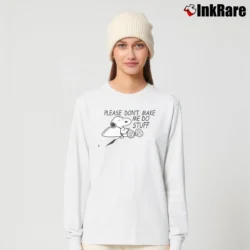 Women’s Snoopy Please Don't Make Me Do Stuff Long-Sleeve Top in white | Sleek, Versatile, All-Season