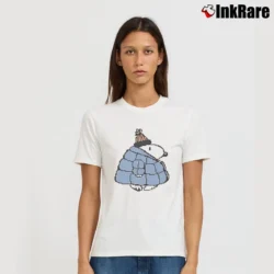 Women’s Snoopy Puffer Jacket T-Shirt in white | Soft, Flattering Fit