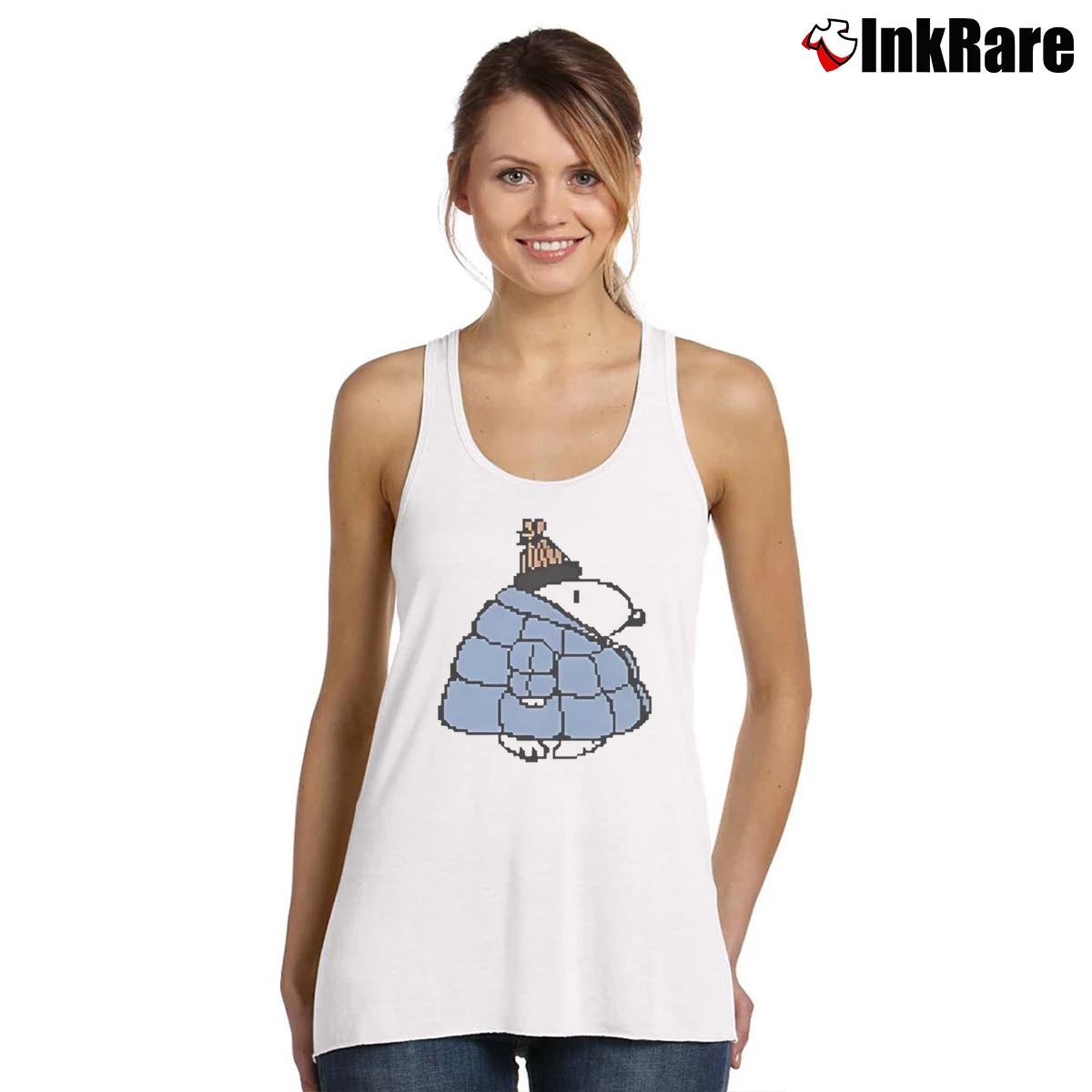 Snoopy Puffer Jacket Women’s Essential Tank in white – Summer Ready Women’s Snoopy Puffer Jacket Tank Top in white | Lightweight, Movement-Friendly