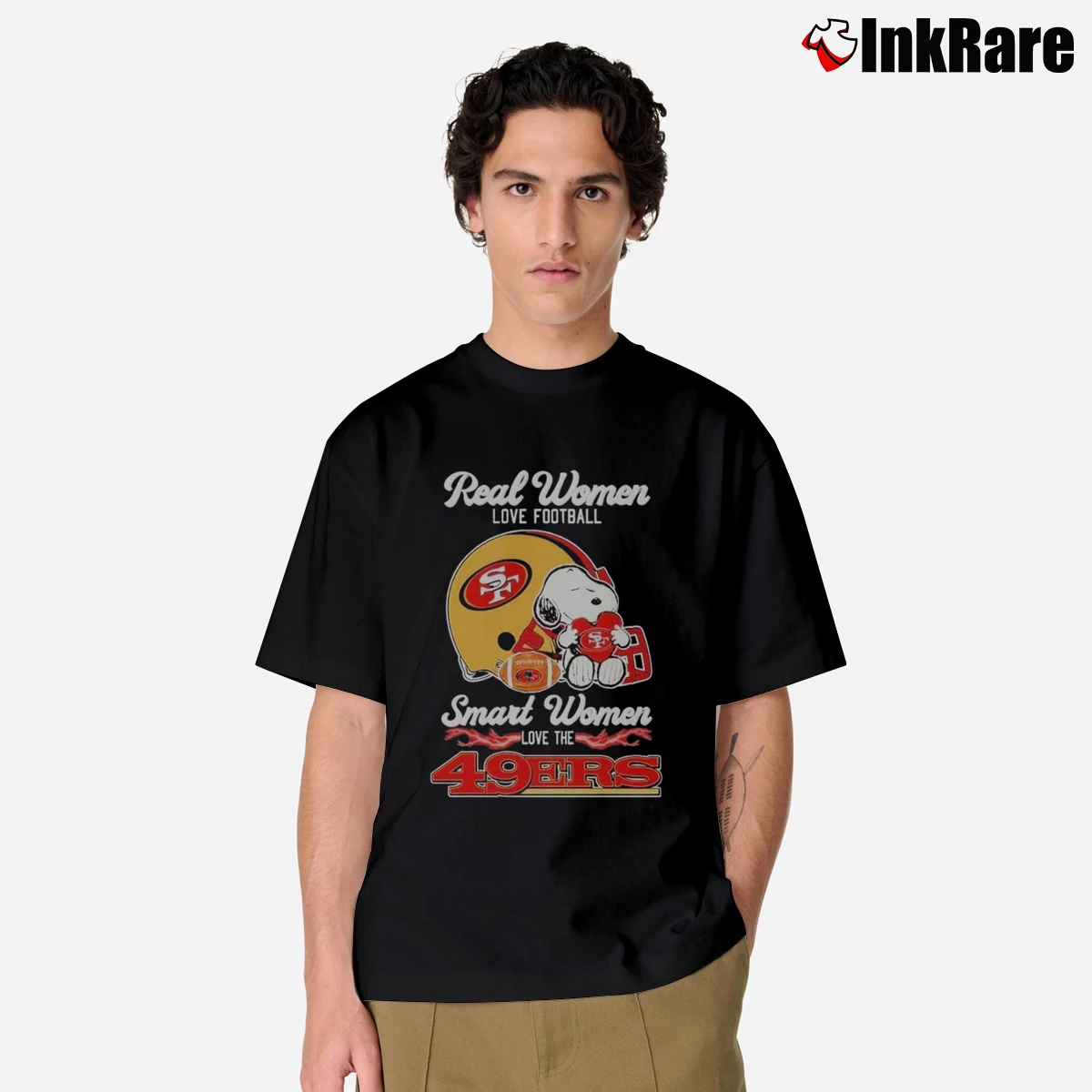 Snoopy Real Women Love Football Smart Women Love The San Francisco 49ers Men’s Classic Tee in black – Premium Comfort Men’s Snoopy Real Women Love Football Smart Women Love The San Francisco 49ers Classic T-Shirt in black | Soft, Breathable Everyday Wear
