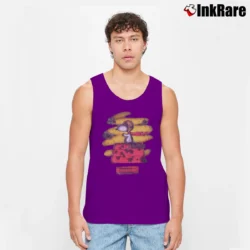 Men’s Snoopy Red Baron Dorney Park Promo Tank Top in purple | Breathable, Active-Friendly Design
