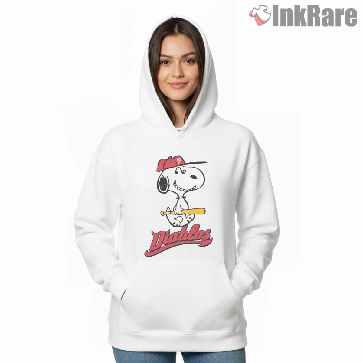 Snoopy Red Cap Baseball Player Retro Hoodie White Snoopy Red Cap Baseball Player Retro Shirt on white hoodie for women graphic tee