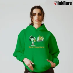 Women’s Snoopy San Francisco Cozy Hoodie in irish green | Warm, Structured, Stylish