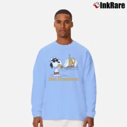 Men’s Snoopy San Francisco Long-Sleeve Shirt in light blue | Sleek, Lightweight, Year-Round Wear