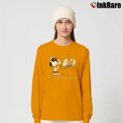 Women’s Snoopy San Francisco Long-Sleeve Top in orange | Sleek, Versatile, All-Season