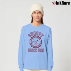 Women’s Snoopy Since 1950 World Famous Beagle Long-Sleeve Top in light blue | Sleek, Versatile, All-Season