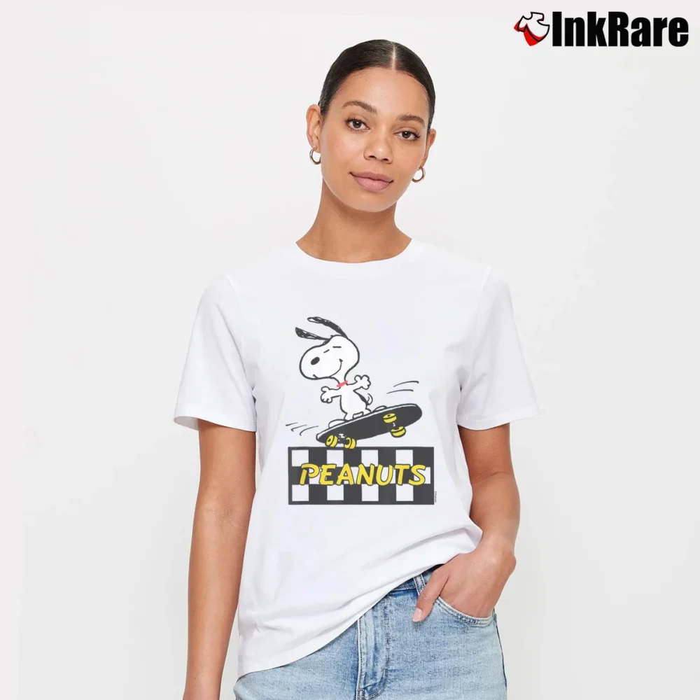 Women’s Snoopy Skater T-Shirt in white | Soft, Flattering Fit