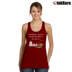 Women’s Snoopy Sometimes I Need To Be Alone And Listen To Pat Benatar Tank Top in maroon | Lightweight, Movement-Friendly
